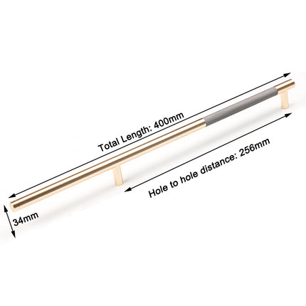 Gold Solid Modern Design Furniture Kitchen Cabinet Handles Drawer Bar Handle Pull 256mm.