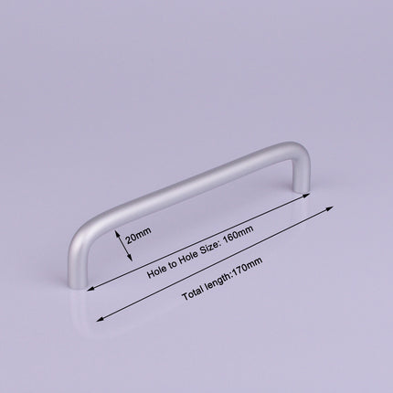 Aluminium Kitchen Cabinet Handles Drawer Bar Handle Pull 160mm.