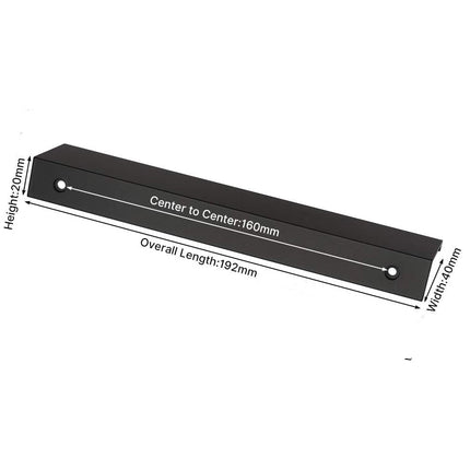 Aluminum Kitchen Cabinet Bar Handles  Drawer Handle Pull black hole to hole 160mm.