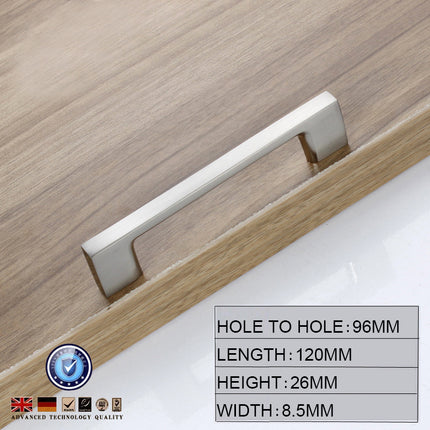 Brushed Nickel Kitchen Door Cabinet Drawer Handle Pulls 96MM.