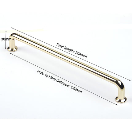 192mm Polished gold Furniture Kitchen Bathroom Cabinet Handles Drawer Bar Handle Pull Knob.