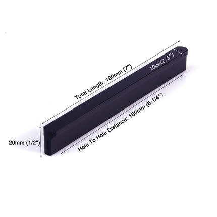 Solid Zinc Furniture Kitchen Bathroom Cabinet Handles Drawer Bar Handle Pull Knob Black 160mm.