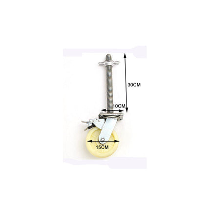Industrial 150kg 6inch Heavy Duty Scaffold Scaffolding Adjustable Caster Wheel.