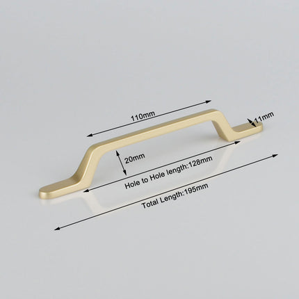 Gold Zinc Kitchen Cabinet Handles Drawer Bar Handle Pull 128mm.