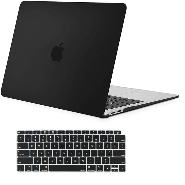 MacBook Air 13 Inch Case 2020 2019 2018, A1932, A2179,A2337 Shell Case Keyboard Cover Black.