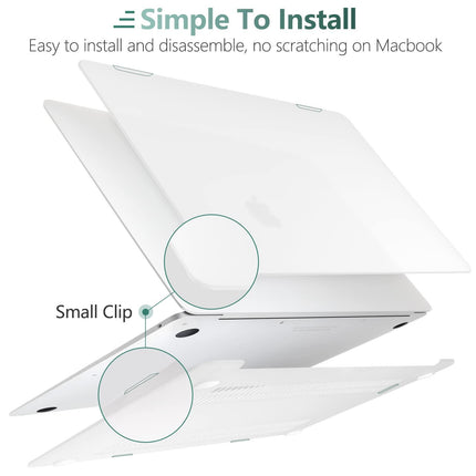 MacBook Air 13 Inch Case 2020 2019 2018, A1932, A2179, A2337 Shell Case Keyboard Cover Clear.
