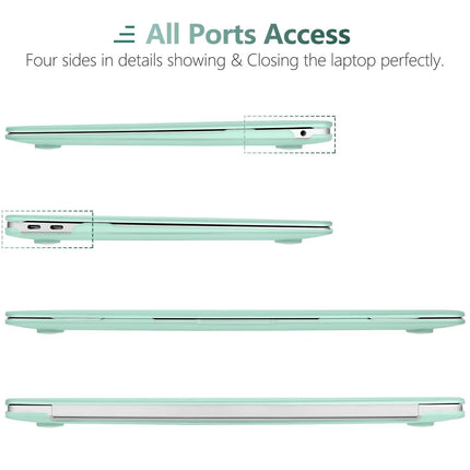 MacBook Air 13 Inch Case 2020 2019 2018, A1932, A2179, A2337 Shell Case Keyboard Cover Green.