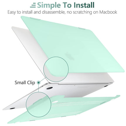 MacBook Air 13 Inch Case 2020 2019 2018, A1932, A2179, A2337 Shell Case Keyboard Cover Green.