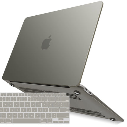 Suitable for  MacBook Air 13 Inch Case 2022 2021 2020 2019 2018, A1932, A2179, A2337 Shell Case Keyboard Cover Grey.