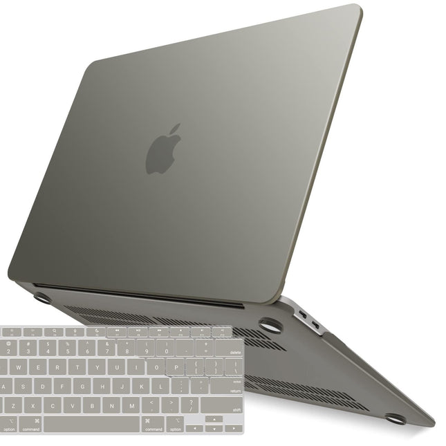 Suitable for  MacBook Air 13 Inch Case 2022 2021 2020 2019 2018, A1932, A2179, A2337 Shell Case Keyboard Cover Grey.