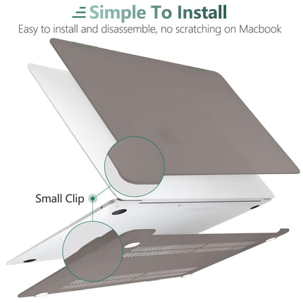 Suitable for  MacBook Air 13 Inch Case 2022 2021 2020 2019 2018, A1932, A2179, A2337 Shell Case Keyboard Cover Grey.
