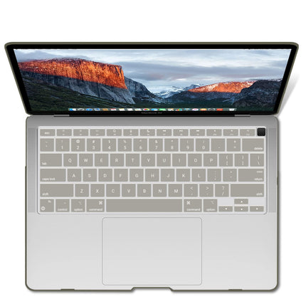 Suitable for  MacBook Air 13 Inch Case 2022 2021 2020 2019 2018, A1932, A2179, A2337 Shell Case Keyboard Cover Grey.