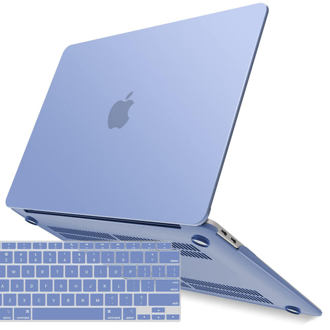 Suitable for  MacBook Air 13 Inch Case 2022 2021 2020 2019 2018, A1932, A2179, A2337 Shell Case Keyboard Cover lavender Grey.