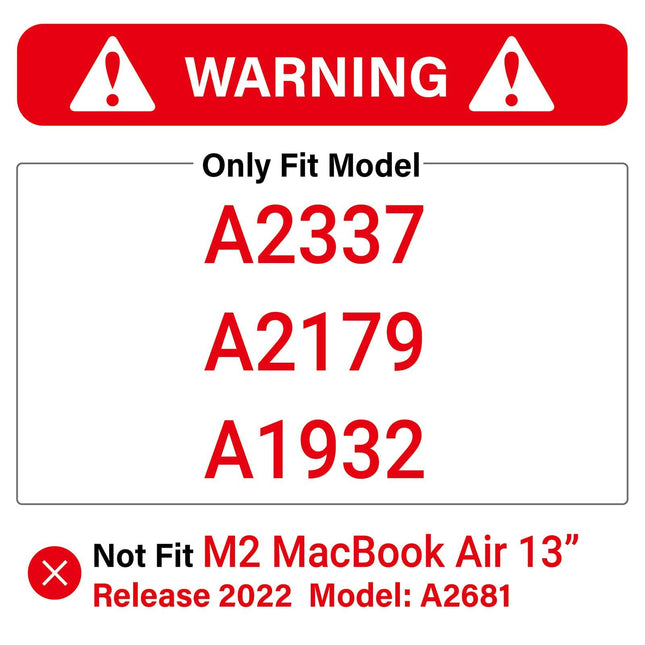 MacBook Air 13 Inch Case 2020 2019 2018, A1932, A2179,A2337 Shell Case Keyboard Cover Wine Red.