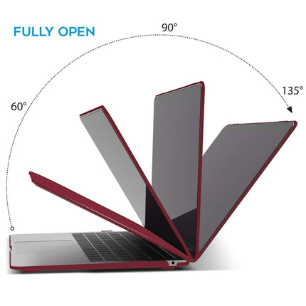 MacBook Air 13 Inch Case 2020 2019 2018, A1932, A2179,A2337 Shell Case Keyboard Cover Wine Red.