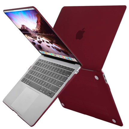 MacBook Air 13 Inch Case 2020 2019 2018, A1932, A2179,A2337 Shell Case Keyboard Cover Wine Red.