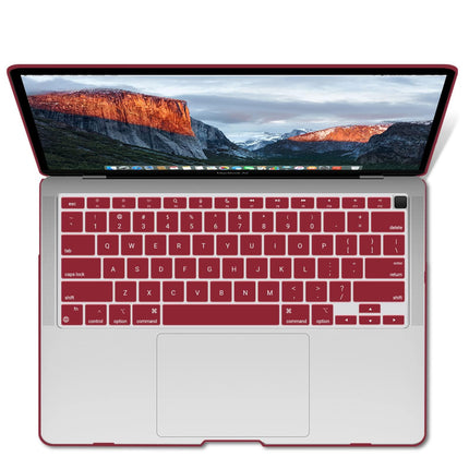 MacBook Air 13 Inch Case 2020 2019 2018, A1932, A2179,A2337 Shell Case Keyboard Cover Wine Red.