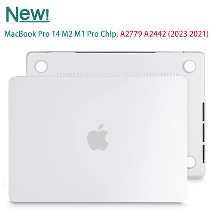 Suitable for MacBook Pro 14 Max Inch Case 2023 2022 2021 M2 A2779 M1 A2442 Hardshell Case Keyboard Cover White.