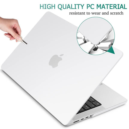 Suitable for MacBook Pro 14 Max Inch Case 2023 2022 2021 M2 A2779 M1 A2442 Hardshell Case Keyboard Cover White.
