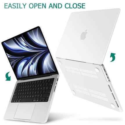 Suitable for MacBook Pro 14 Max Inch Case 2023 2022 2021 M2 A2779 M1 A2442 Hardshell Case Keyboard Cover White.