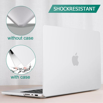 Suitable for MacBook Pro 14 Max Inch Case 2023 2022 2021 M2 A2779 M1 A2442 Hardshell Case Keyboard Cover White.