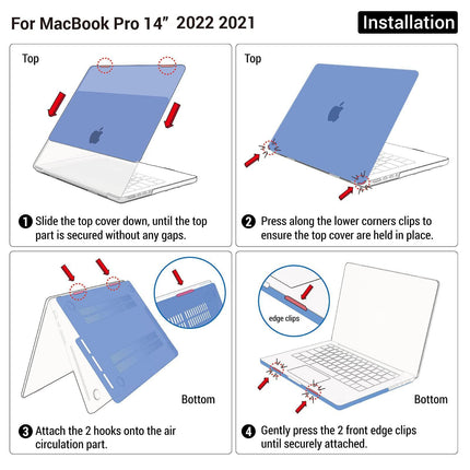 Suitable for MacBook Pro 14 Max Inch Case 2023 2022 2021 M2 A2779 M1 A2442 Hardshell Case Keyboard Cover White.