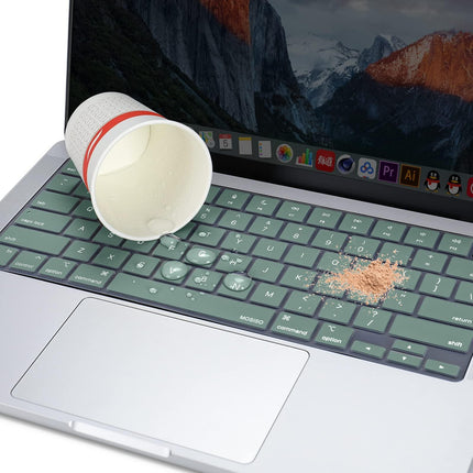 Keyboard Cover Skin For MacBook Air Pro 13 13.6 14 15.3 16 A2442 A2779 A2485 A2780 A2681 A2941 M1 M2 2021 to 2023 Dgreen.