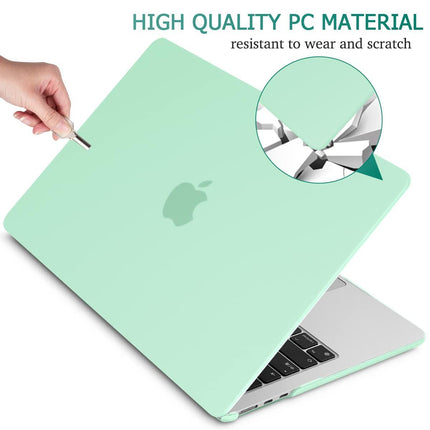 Suitable for  2023 2022 MacBook Air 13 inch case M2 Model A2681 Hard Shell Case Keyboard Cover Green.