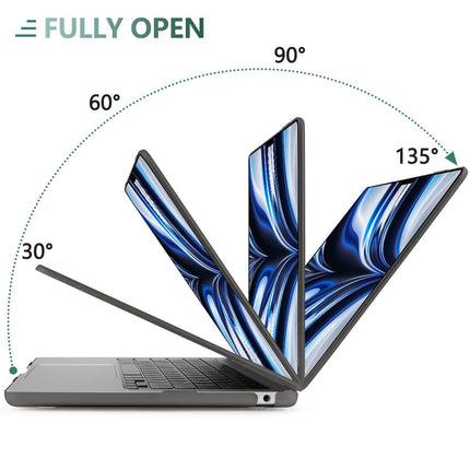 Suitable for  2023 2022 MacBook Air 13 inch case M2 Model A2681 Hard Shell Case Keyboard Cover Grey.