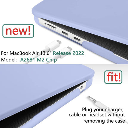 Suitable for  2023 2022 MacBook Air 13 inch case M2 Model A2681 Hard Shell Case Keyboard Cover.