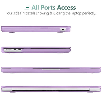 Suitable for  2023 2022 MacBook Air 13 inch case M2 Model A2681 Hard Shell Case Keyboard Cover Purple.