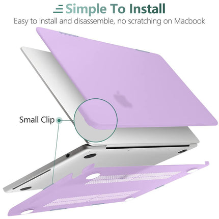 Suitable for  2023 2022 MacBook Air 13 inch case M2 Model A2681 Hard Shell Case Keyboard Cover Purple.