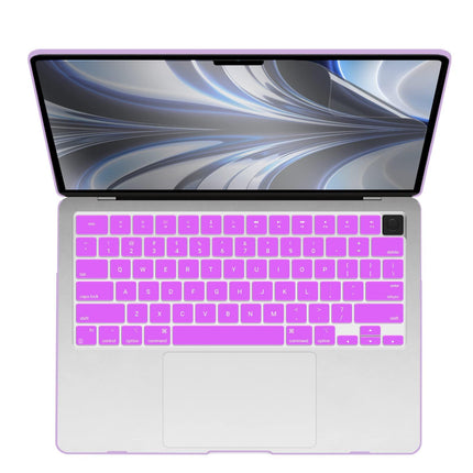 Suitable for  2023 2022 MacBook Air 13 inch case M2 Model A2681 Hard Shell Case Keyboard Cover Purple.