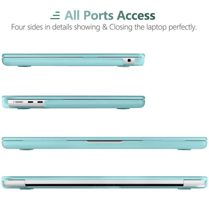 Suitable for  2023 2022 MacBook Air 13 inch case M2 Model A2681 Hard Shell Case Keyboard Cover Turquoise.
