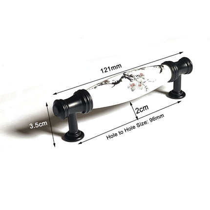 Ceramics Kitchen Cabinet Handles Bar Drawer Handle Pull black 128mm.