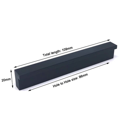 Aluminium Kitchen Cabinet Handles Drawer Bar Handle Pull 96mm.