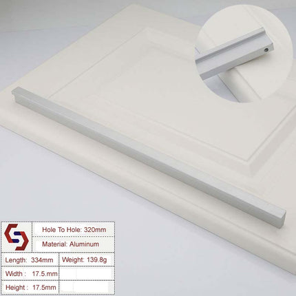 Aluminium Kitchen Cabinet Handles Drawer Bar Handle Pull Silver 320mm.
