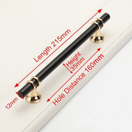 Luxury Design Kitchen Cabinet Handles Drawer Bar Handle Pull Black 160mm.