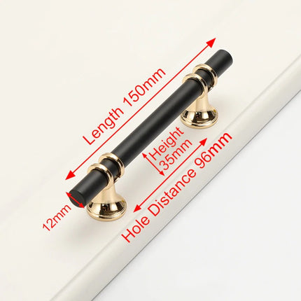 Luxury Design Kitchen Cabinet Handles Drawer Bar Handle Pull Black 96mm.