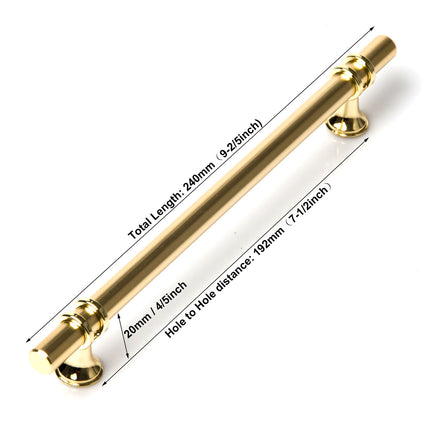 Luxury Design Kitchen Cabinet Handles Drawer Bar Handle Pull Gold 190MM.