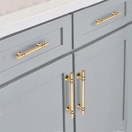 Luxury Design Kitchen Cabinet Handles Drawer Bar Handle Pull Gold T Bar.