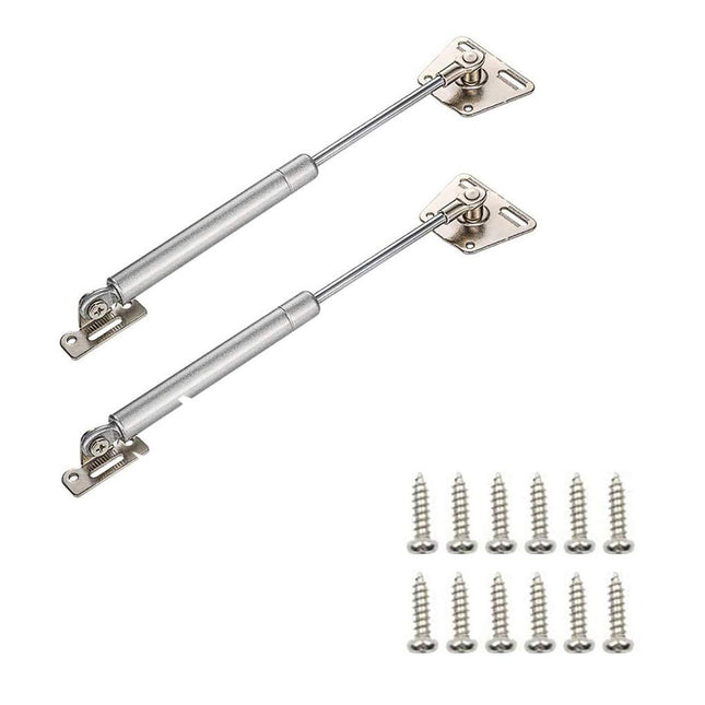 2 Pcs 100N Cabinet Door Hydraulic Hinge Metal Head Lift Support Soft Close & Buffer Telescopic.
