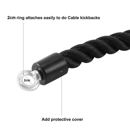 Single Grip Tricep PullDown Rope Cable Attachment Pull Down Rope Tricep Rope Pully.