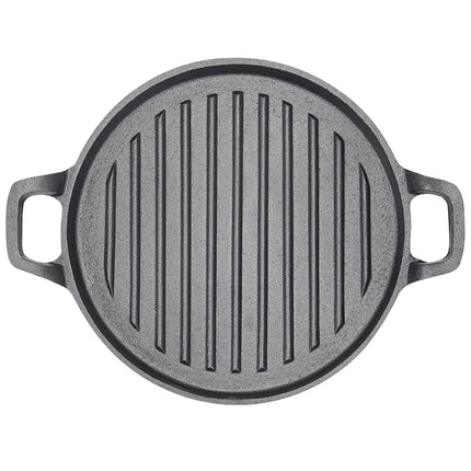 30cm Round Cast Iron Griddle Plate, BBQ Pan Cooking Griddle Grill for StoveF, Oven.