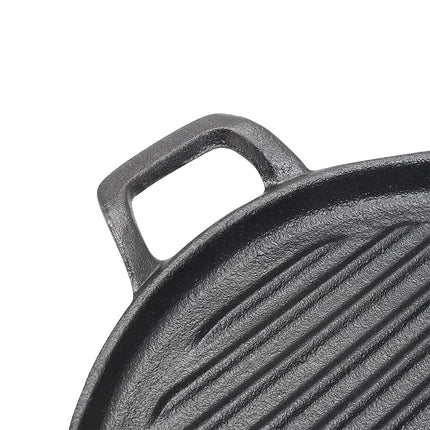 30cm Round Cast Iron Griddle Plate, BBQ Pan Cooking Griddle Grill for StoveF, Oven.