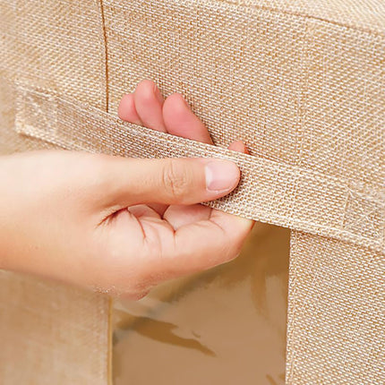100L Cloth Storage Box Closet Organizer Storage Bags Clothes Storage Bags Wardrobe Organizer Idea CREAM.