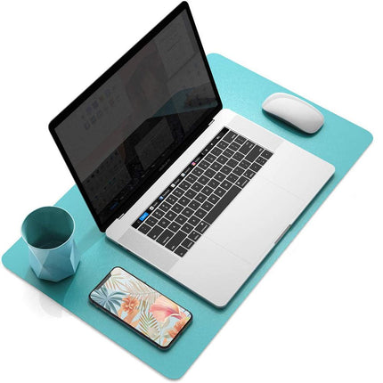 Green 90cm*45cm Dual UseOffice Desk Pad Waterproof PU Leather Computer Mouse Pad.