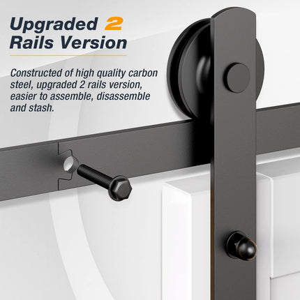 1.8m Heavy Duty Sliding Barn Single Door Hardware Kit Damper Track Rail Roller System.