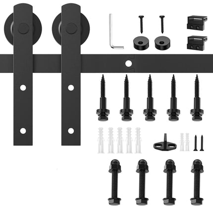 1.8m Heavy Duty Sliding Barn Single Door Hardware Kit Damper Track Rail Roller System.