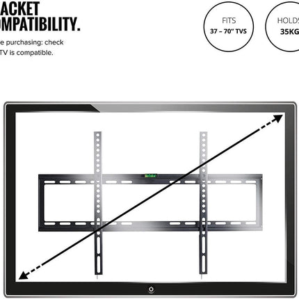 32-70 Inch Fixed TV Wall Mount Bracket TV Bracket Wall Mount up to 75KG.